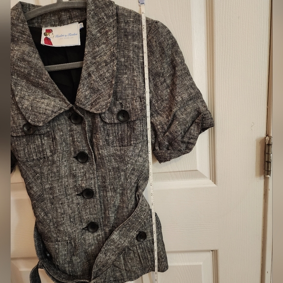 Heather Grey Shortsleeve Blazer Medium - Picture 4 of 5